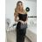 Šaty dlhé elegantné spoločenské flitrové na ramienka dámske (S/M/L ONE SIZE) TALIANSKA MÓDA IMPSH2583785