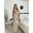 Šaty dlhé elegantné spoločenské flitrové na ramienka dámske (S/M/L ONE SIZE) TALIANSKA MÓDA IMPSH2583785