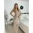 Šaty dlhé elegantné spoločenské flitrové na ramienka dámske (S/M/L ONE SIZE) TALIANSKA MÓDA IMPSH2583785