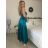 Šaty dlhé spoločenské na ramienka dámske (S/M ONE SIZE) TALIANSKA MÓDA IMPSH246456 červená S/M