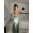 Šaty dlhé spoločenské na ramienka dámske (S/M ONE SIZE) TALIANSKA MÓDA IMPSH246456 červená S/M
