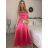 Šaty dlouhé společenské na ramínka dámské (S/M ONE SIZE) ITALSKÁ MÓDA IMPSH246456/DUR S / M zlatá