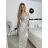 Šaty dlouhé elegantní společenské flitrové na ramínka dámské (S/M/L ONE SIZE) ITALSKÁ MÓDA IMPSH2583785 čierna S/M/L