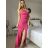 Šaty elegantní společenské dlouhé na ramínka dámské (S/M ONE SIZE) ITALSKÁ MÓDA IM324LOVE/DU -   zelená -   S/M