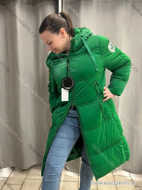 Kabát zimný s kapucňou dlhý rukáv dámsky (S-2XL ONE SIZE) TALIANSKA MÓDA IMPNF242560
