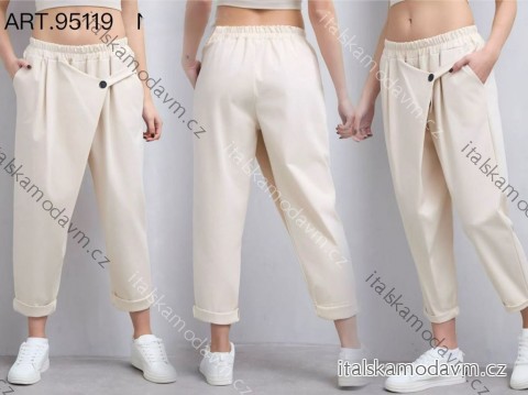 Nohavice elegantné 3/4 krátke dámske nadrozmer (48/50/52 ONE SIZE) TALIANSKA MÓDA IM425065