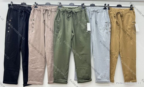 Nohavice elegantné dámske nadrozmer (48/50/52 ONE SIZE) TALIANSKA MÓDA IM425079