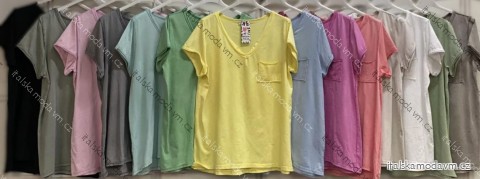Tričko krátký rukáv dámské (S/M/L ONE SIZE) ITALSKÁ MÓDA IMC25087