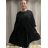Šaty teplé s flitry oversize dlouhý rukáv dámský (42/44/46 onesize) italská móda  IMWMY2437347/DR stříbrná 42/44/46