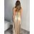 Šaty dlouhé elegantní na ramínka dámské (S/M ONE SIZE) ITALSKÁ MÓDA IMPBB24B23922
