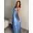 Šaty dlouhé elegantní na ramínka dámské (S/M ONE SIZE) ITALSKÁ MÓDA IMPBB24B23922