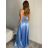 Šaty dlouhé elegantní na ramínka dámské (S/M ONE SIZE) ITALSKÁ MÓDA IMPBB24B23922
