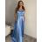 Šaty dlouhé elegantní na ramínka dámské (S/M ONE SIZE) ITALSKÁ MÓDA IMPBB24B23922