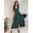 Šaty dlouhé elegantní společenské bez rukávu dámské (S/M/L ONE SIZE) ITALSKÁ MÓDA IM424861/DUR zelená smaragdová S/M/L
