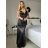Šaty dlouhé elegantní společenské třpytivé na ramínka dámské (S/M ONE SIZE) ITALSKÁ MÓDA IM425HELA