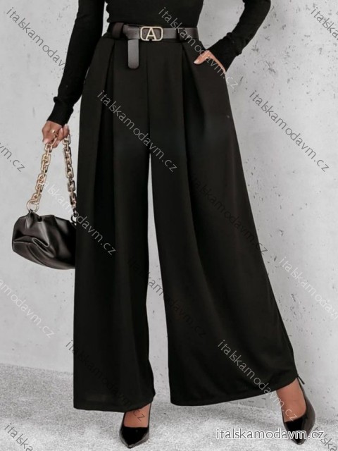 Nohavice elegantné s opaskom dámske (S/M/L ONE SIZE) TALIANSKA MÓDA IMD25006