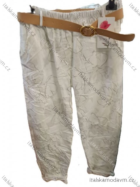 Nohavice strečové s opaskom dámske (S/M/L ONE SIZE) TALIANSKA MÓDA IMSM25106