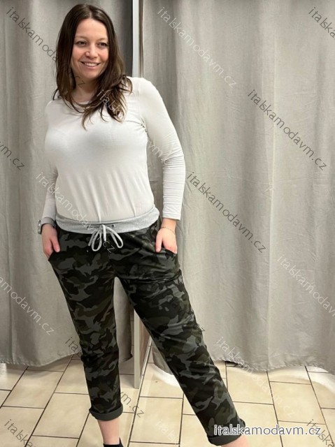 Tepláky dlhé dámske maskáč (M/L/XL ONE SIZE) Talianska MODA IMB20058/DR