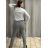 Teplaky teplejší uvnitř počesané dámské  (xl) ITALSKá MóDA IM517008/DR XL šedá