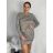 Šaty klasik teplé dlouhý rukáv dámské (S/M ONE SIZE) ITALSKÁ MÓDA IMD231079