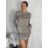 Šaty klasik teplé dlouhý rukáv dámské (S/M ONE SIZE) ITALSKÁ MÓDA IMD231079