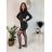 Šaty klasik teplé dlouhý rukáv dámské (S/M ONE SIZE) ITALSKÁ MÓDA IMD231079/DU šedá S/M