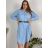 Šaty košeľové dlhý rukáv dámske nadrozměr (48/50 ONE SIZE) TALIANSKA MÓDA IMPBB24F2713