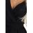 348-10 SCARLETT flared dress with neckline - black with glitter