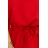 287-35 SOFIA Butterfly Dress with Waist Tie - Red