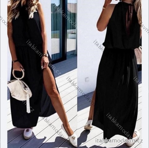 Šaty dlhé letné na ramienka dámske (S/M/L/XL/2XL ONE SIZE) TALIANSKA MÓDA IMD22477