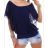 Halenka tunika krátký rukáv dámská nadrozměr (2XL/3XL) ITALSKÁ MÓDA IMD23343