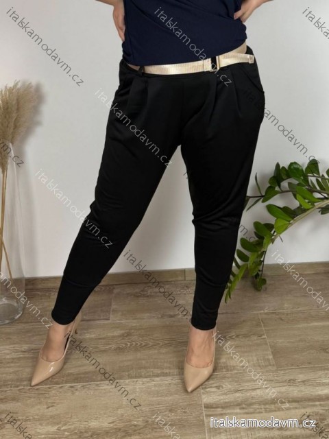 Kalhoty dlouhé dámské nadrozměr (50/52/54 ONE SIZE) ITALSKÁ MÓDA IMWQ25LEONA/DUR