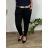 Nohavice elegantné s opaskom dámske nadrozmer (46/48/50 ONE SIZE) TALIANSKA MÓDA IM425131/DUR 46/48 čierna