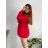 Šaty krátke mikinové dlhý rukáv dámske oversize (M/L/XL ONE SIZE) TALIANSKA MÓDA IMD25PEGY
