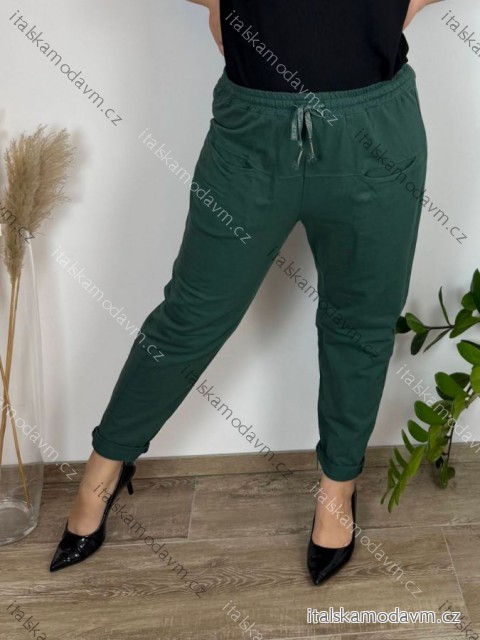 Tepláky bavlněné dámské nadrozměr (46/48/50 ONE SIZE) ITALSKÁ MÓDA IM424640/DUR