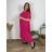 Šaty s přívěskem  dlouhé krátký rukáv dámské nadrozměr (3XL/4XL/5XL ONE SIZE) ITALSKá MóDA IM424277