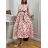 Šaty letní květinové s páskem bez rukávu dámské nadrozměr (S/M/L ONE SIZE) ITALSKÁ MÓDA IMWGB25225/DUR biela S/M/L