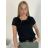 Tričko krátký rukáv dirkované dámské (S/M/L ONE SIZE) ITALSKá MóDA IM521020/DR S / M / L biele