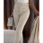 Kalhoty s páskem dlouhé dámské (S/M ONE SIZE) ITALSKÁ MÓDA IMPDY25MDUE22127