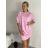 Šaty krátke oversize 3/4 dlhý rukáv dámske (M/L/XL ONE SIZE) TALIANSKA MÓDA IMD25009/DUR bílá L/XL