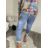 Tepláky dlouhé dámské riflové světlé (M/L/XL ONE SIZE) ITALSKA MODA IMB22048