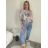 Tepláky dlouhé dámské riflové světlé (M/L/XL ONE SIZE) ITALSKA MODA IMB22048