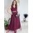 Šaty dlhé spoločenské elegantné plesové dámske (S/M ONE SIZE) TALIANSKA MÓDA IMM22Q52232/DUR smaragdová S/M/L