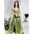 Šaty carmen dlouhé na ramínka elegantní saténové dámské (S/M ONE SIZE) ITALSKÁ MÓDA IMPBB22B22735/DR bílá