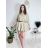 Šaty krátke mikinové dlhý rukáv dámske oversize (M/L/XL ONE SIZE) TALIANSKA MÓDA IMD25PEGY