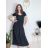 Šaty dlhé letné rebrované krátky rukáv dámske Maria-M (XS/S/M/L ONE SIZE) TALIANSKA MÓDA IMSM25128/DUR -   tmavo ružová -   S/M/L