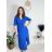 Šaty dlhé letné mušelínové krátky rukáv dámske (S/M/L ONE SIZE) TALIANSKA MÓDA IM424404
