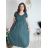 Šaty krtké letné krátky rukáv dámske (S/M/L ONE SIZE) TALIANSKA MÓDA IM425MARIA-L/DUR starorůžová S/M/L
