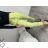 Kalhoty letní dlouhé strečové dámské (S/M ONE SIZE) ITALSKÁ MÓDA IMPLI238115/DUR -   zelená khaki -   S/M