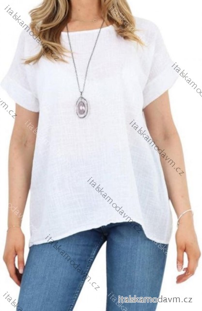 Tričko krátky rukáv dámske (XS/S/M ONE SIZE) TALIANSKA MÓDA IMD25058